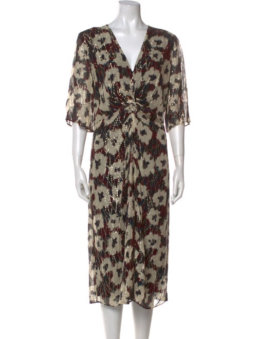 BA&SH Floral Print Long Dress