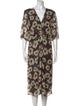 BA&SH Floral Print Long Dress