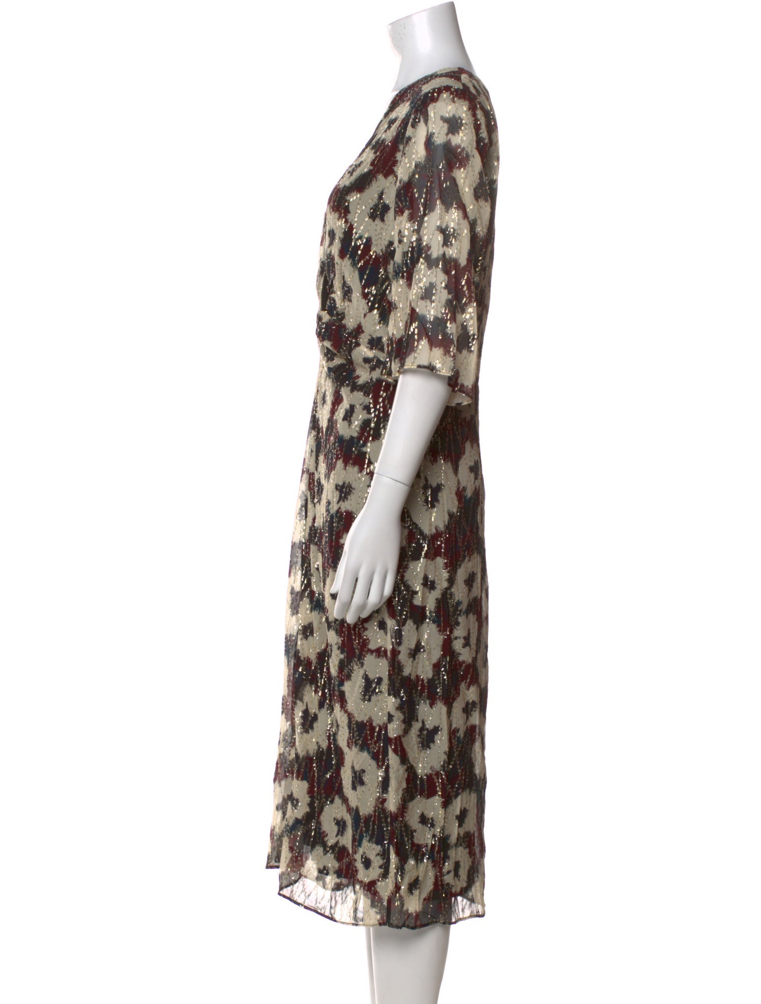 BA&SH Floral Print Long Dress