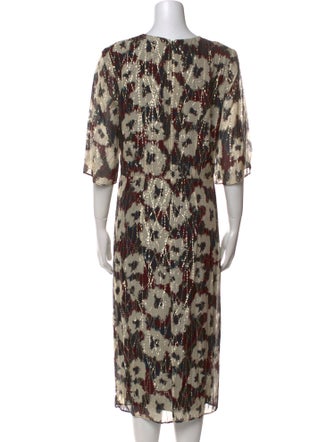 BA&SH Floral Print Long Dress