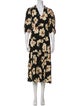 BA&SH Floral Print Midi Length Dress