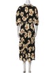 BA&SH Floral Print Midi Length Dress