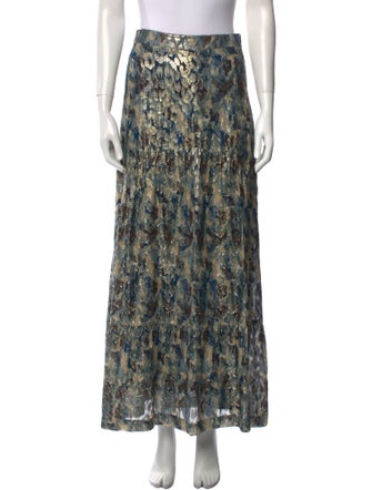 BA&SH Silk Long Skirt