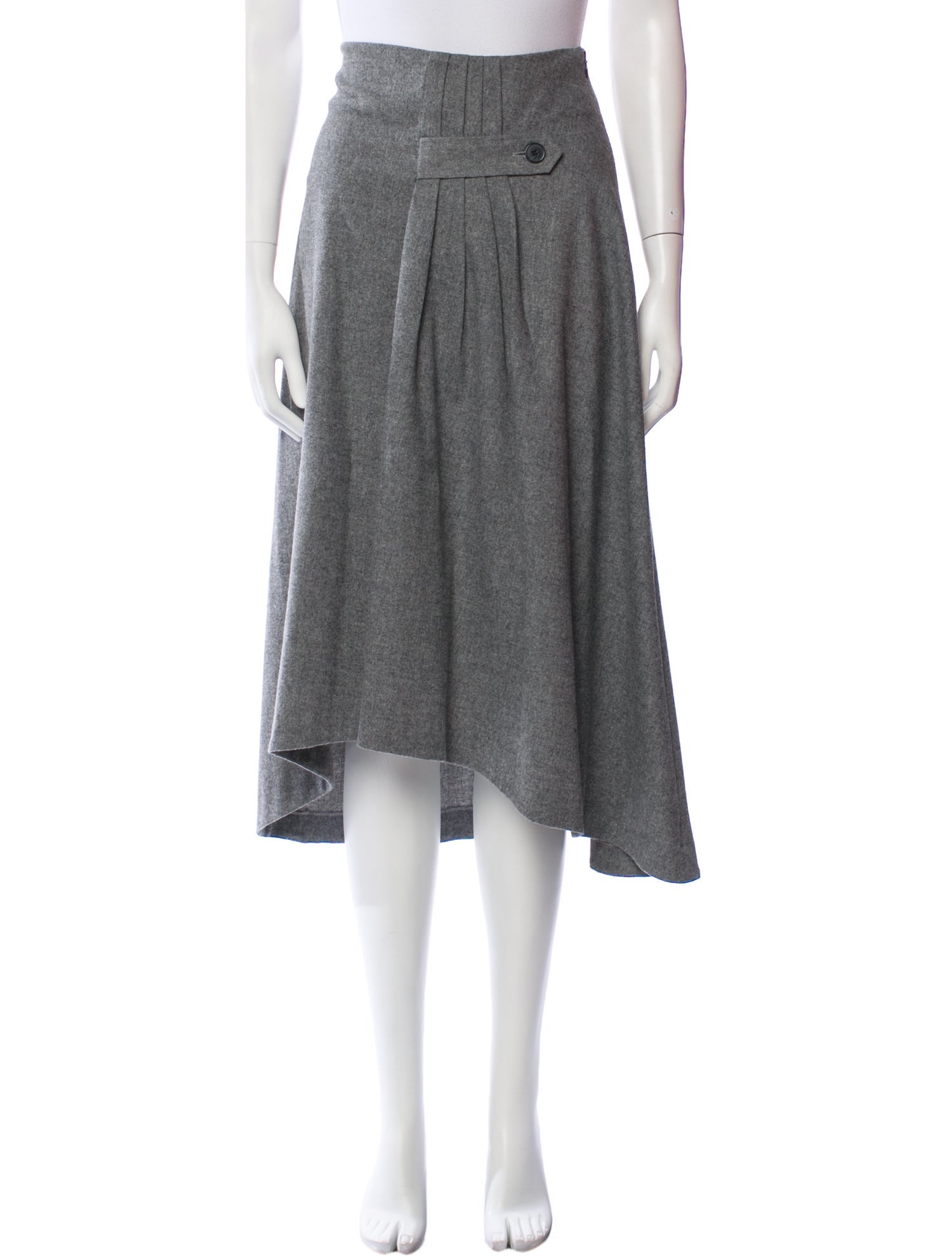 BA&SH Pleated Accents Midi Length Skirt