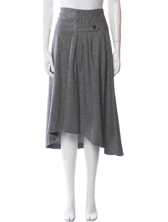 BA&SH Pleated Accents Midi Length Skirt