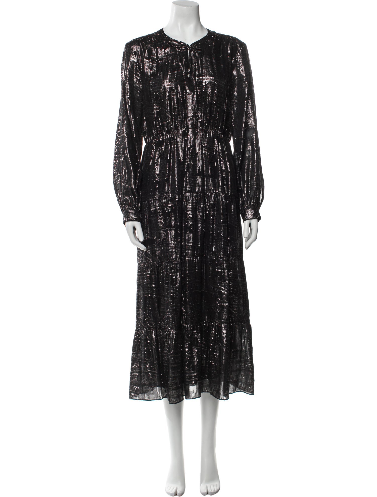 BA&SH Silk Long Dress