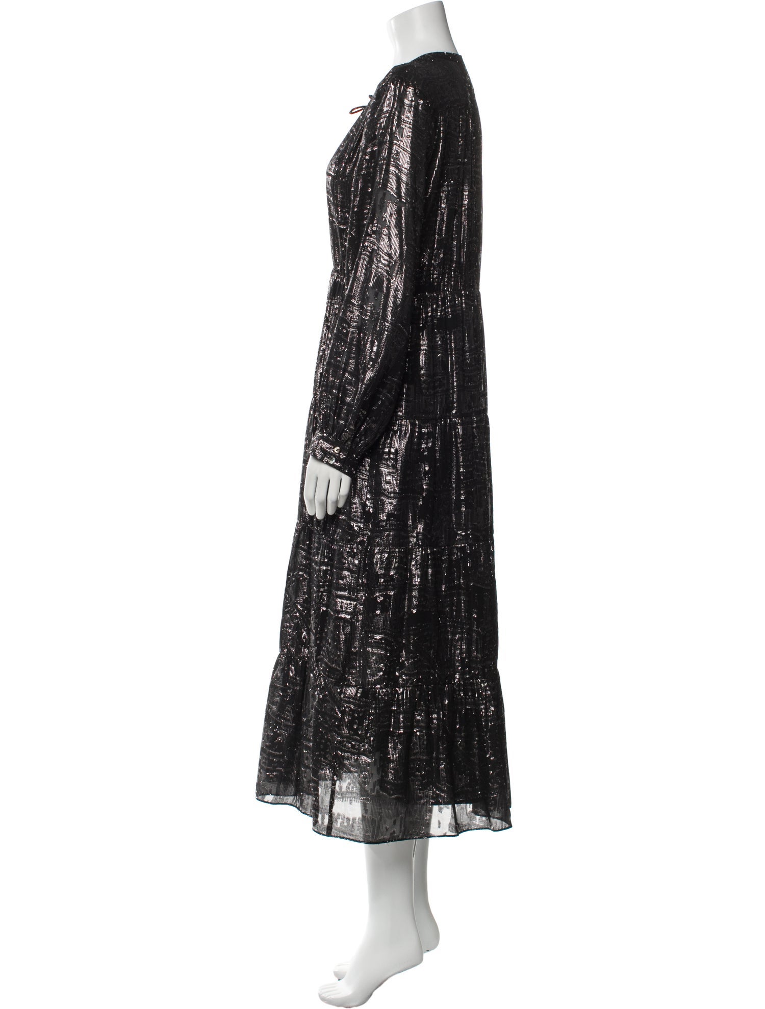 BA&SH Silk Long Dress