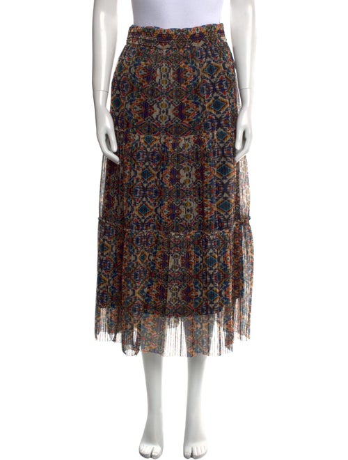 BA&SH Printed Midi Length Skirt