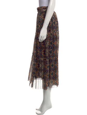 BA&SH Printed Midi Length Skirt