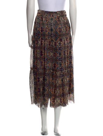 BA&SH Printed Midi Length Skirt