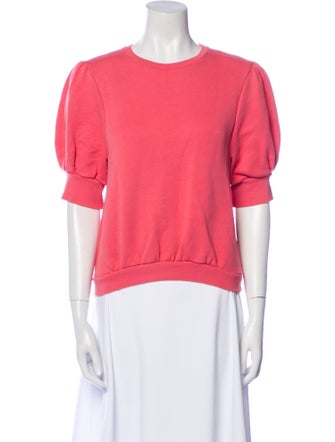 BA&SH Crew Neck Short Sleeve Sweatshirt