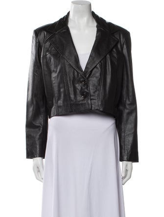 BA&SH Lamb Leather Biker Jacket
