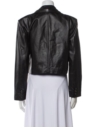 BA&SH Lamb Leather Biker Jacket