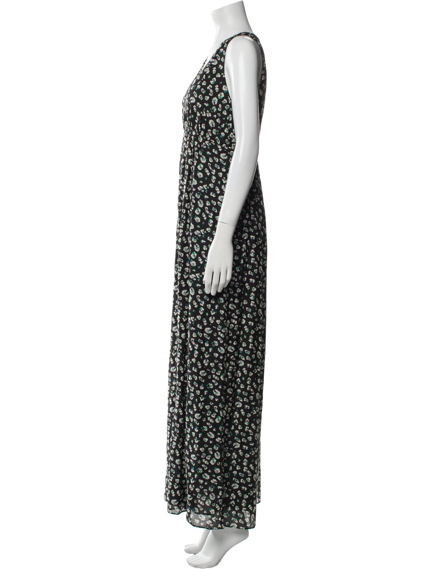 BA&SH Floral Print Long Dress