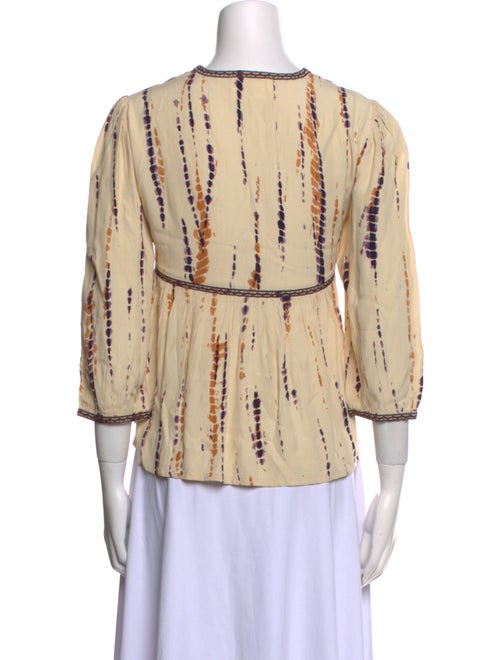 BA&SH Printed V-Neck Blouse