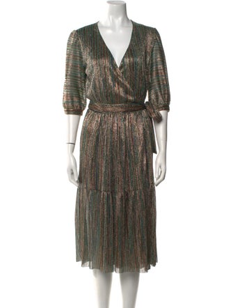 BA&SH Striped Midi Length Dress