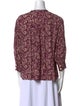BA&SH Printed Mock Neck Blouse