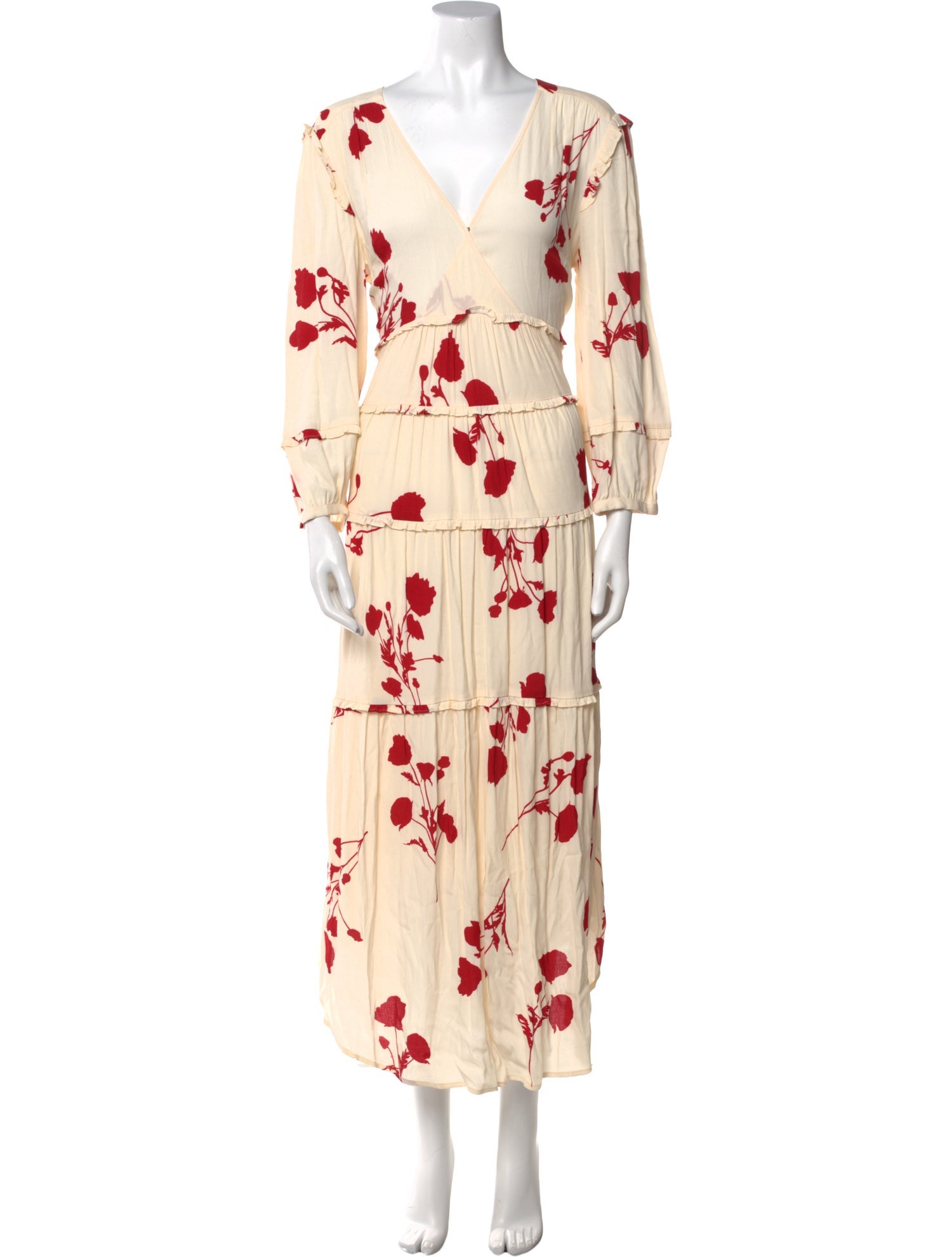 BA&SH Floral Print Long Dress