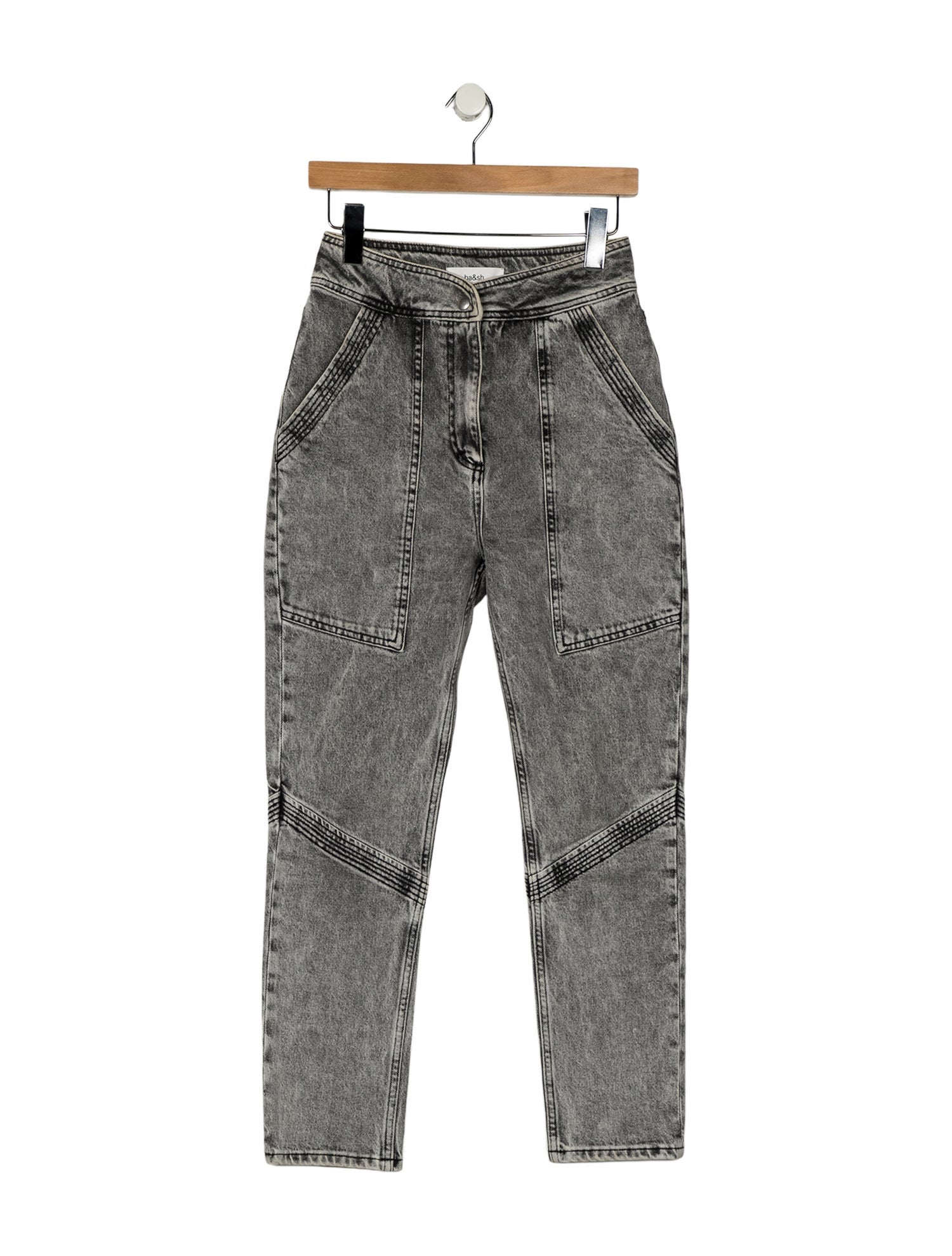 BA&SH High-Rise Straight Leg Jeans