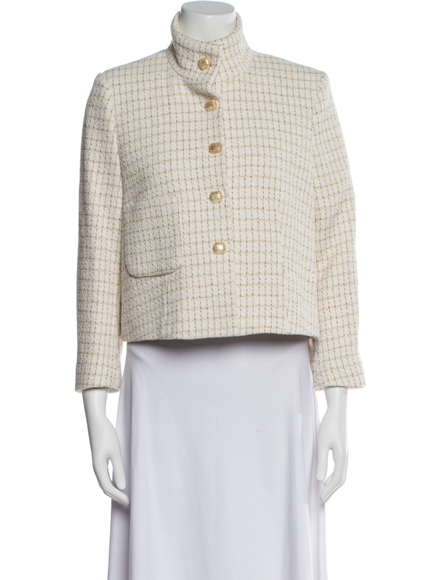 BA&SH Tweed Pattern Evening Jacket