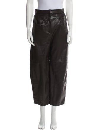 BA&SH Faux Leather Straight Leg Pants