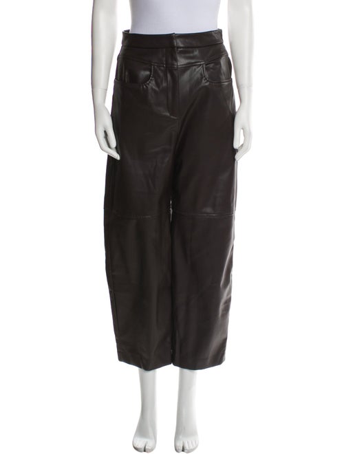 BA&SH Faux Leather Straight Leg Pants