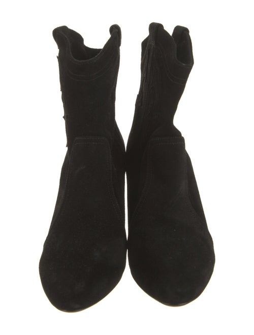 BA&SH Suede Embroidered Accent Western Boots