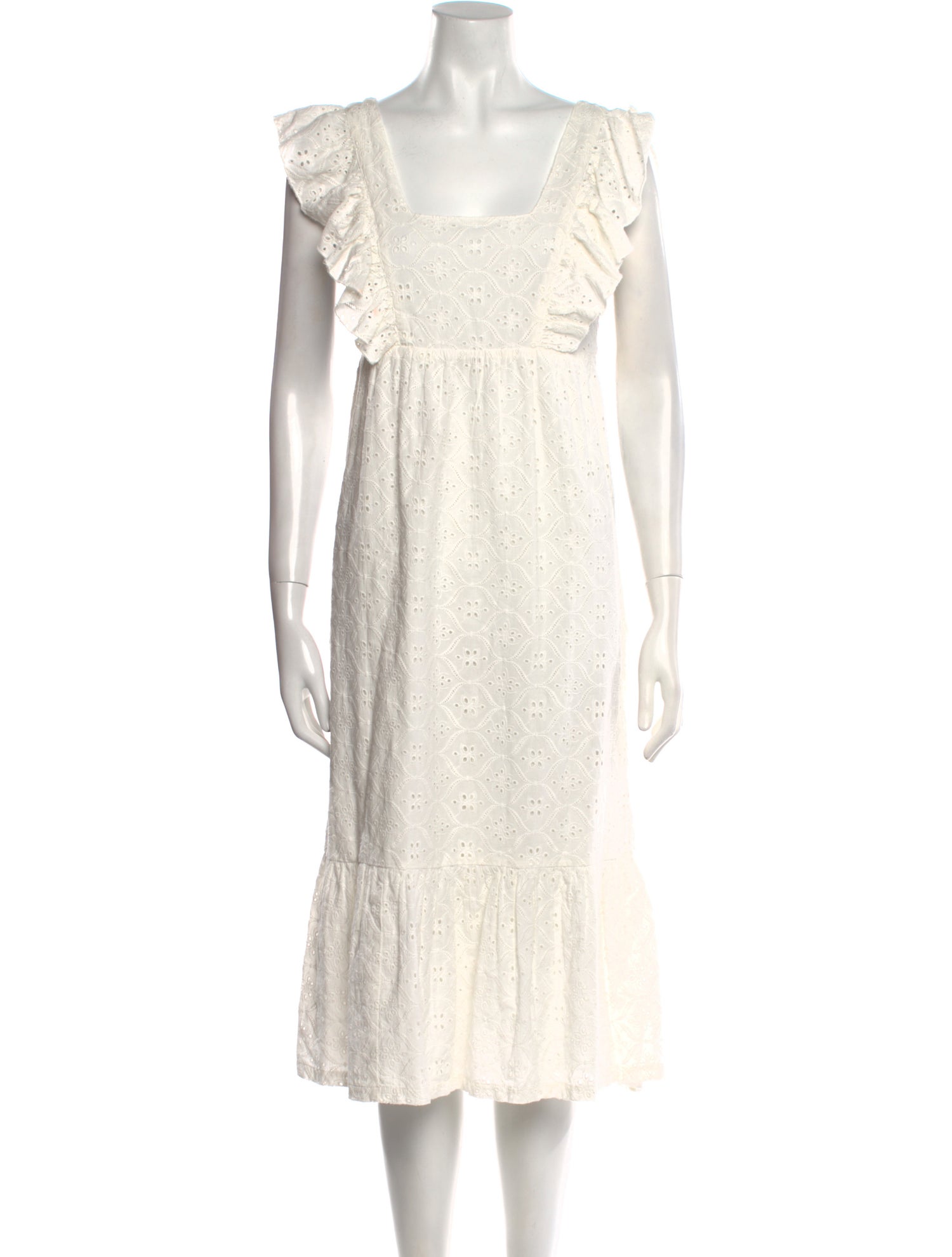 BA&SH Square Neckline Midi Length Dress