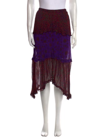 BA&SH Printed Knee-Length Skirt