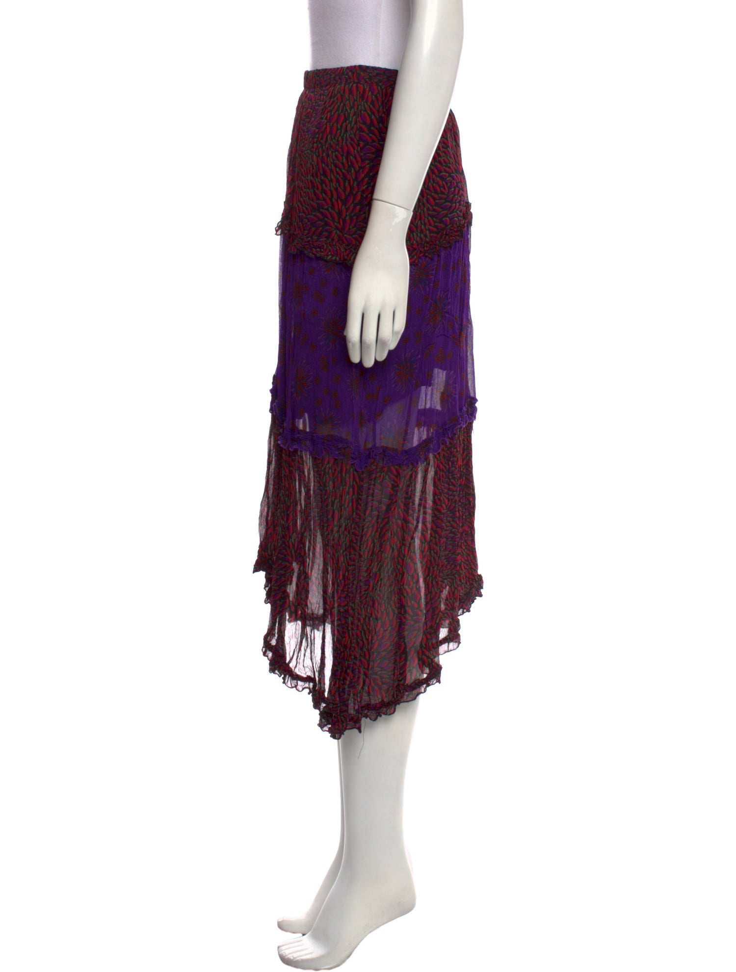 BA&SH Printed Knee-Length Skirt