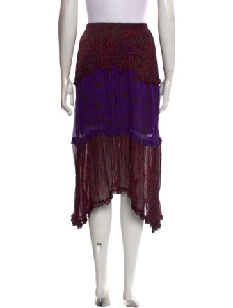 BA&SH Printed Knee-Length Skirt