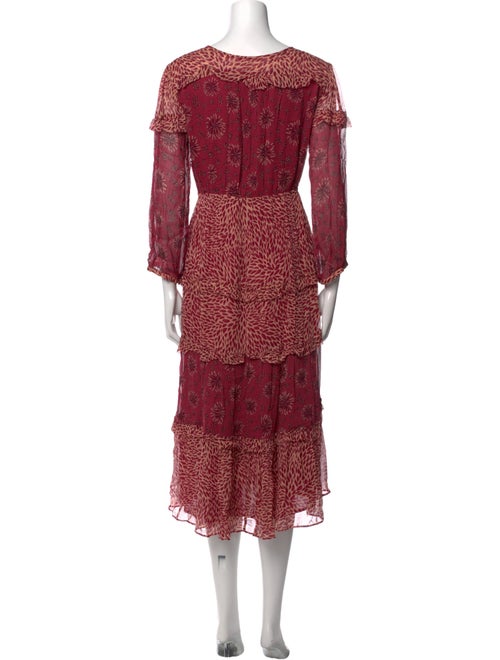 BA&SH Printed Midi Length Dress