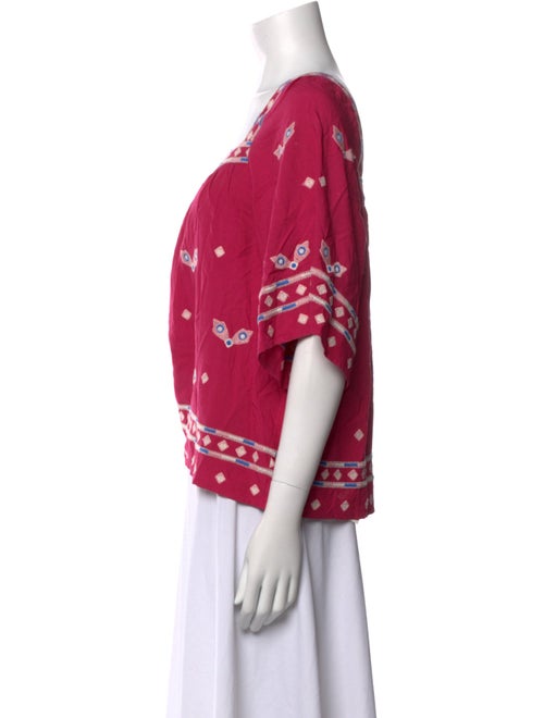 BA&SH Printed Square Neckline Crop Top