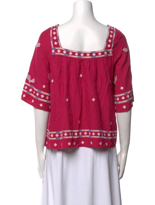 BA&SH Printed Square Neckline Crop Top