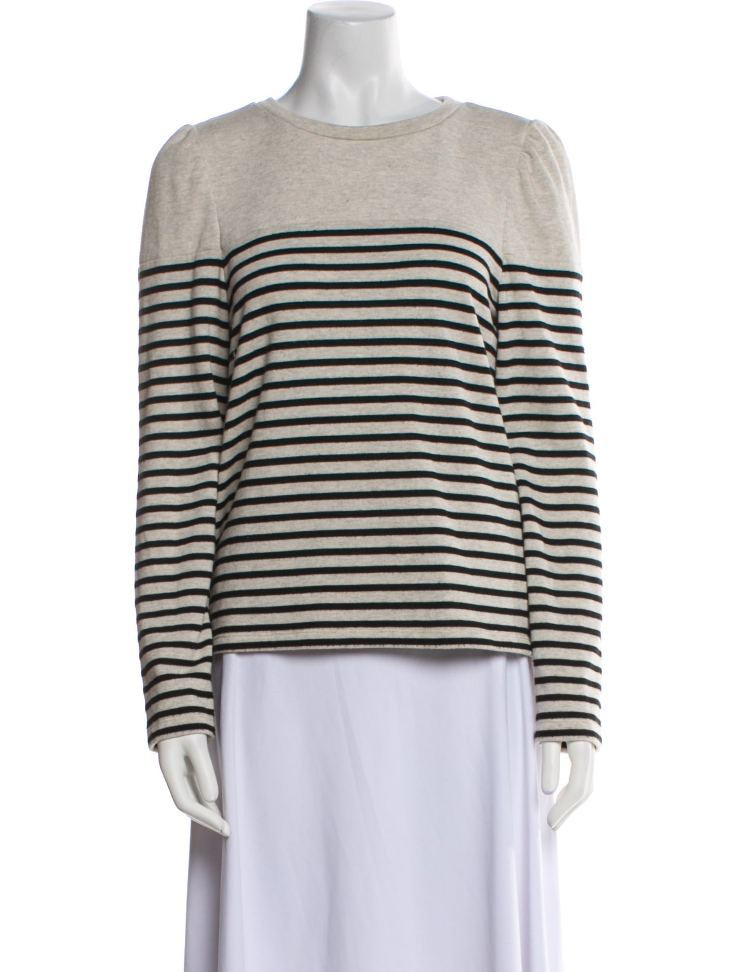 BA&SH Striped Crew Neck Top