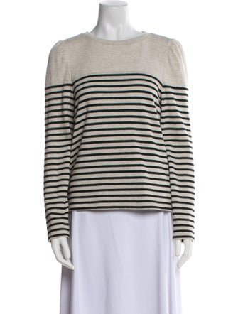 BA&SH Striped Crew Neck Top