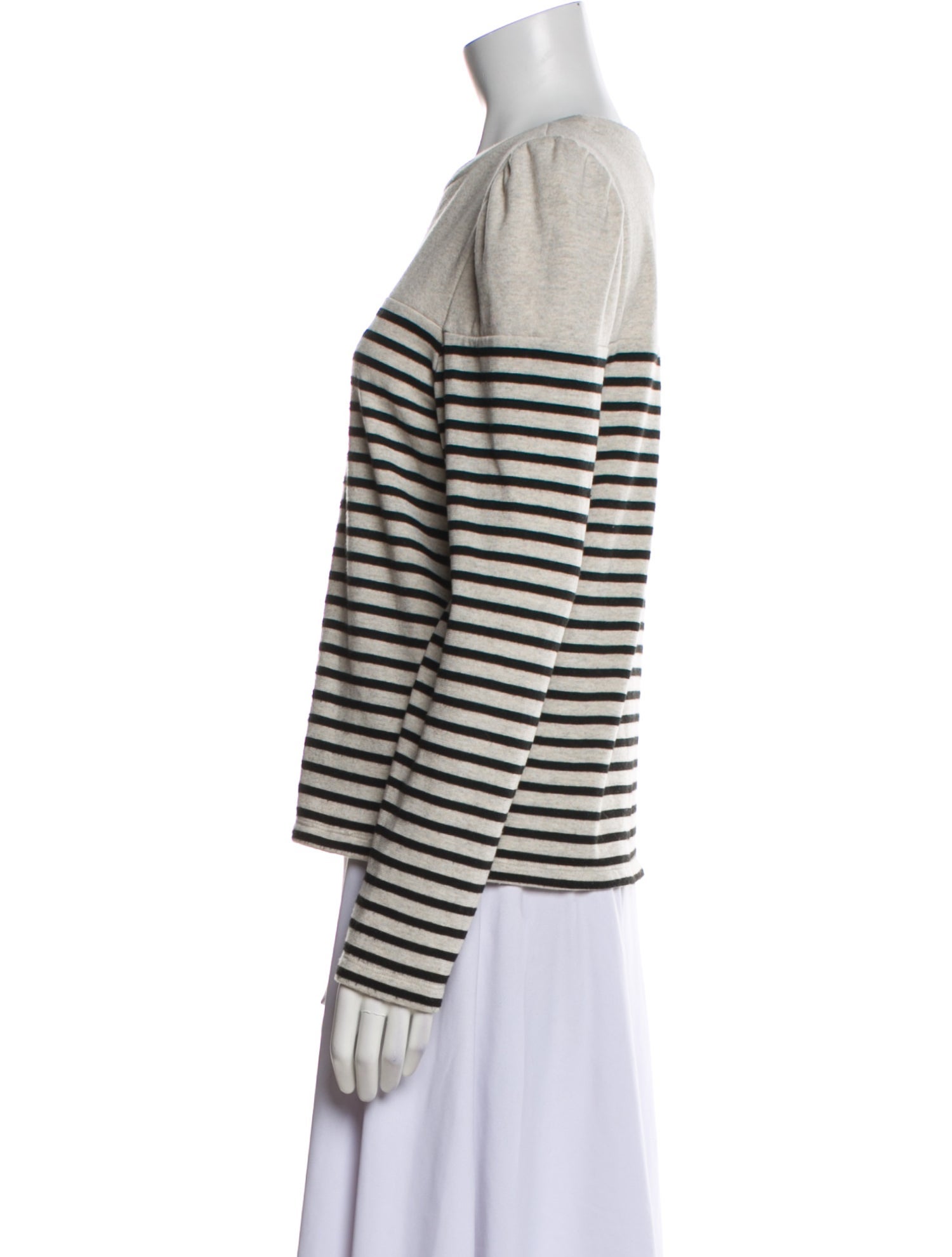 BA&SH Striped Crew Neck Top