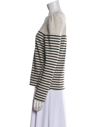 BA&SH Striped Crew Neck Top