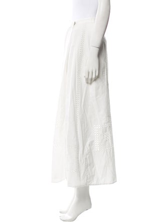 BA&SH Eyelet Trim Midi Length Skirt