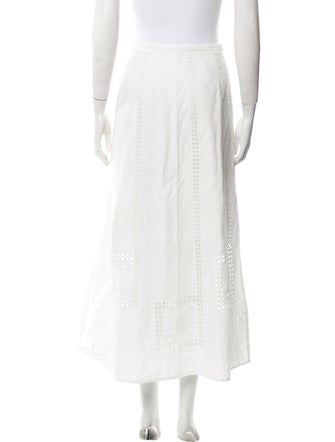 BA&SH Eyelet Trim Midi Length Skirt