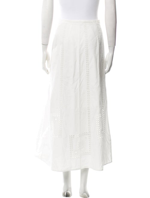 BA&SH Eyelet Trim Midi Length Skirt
