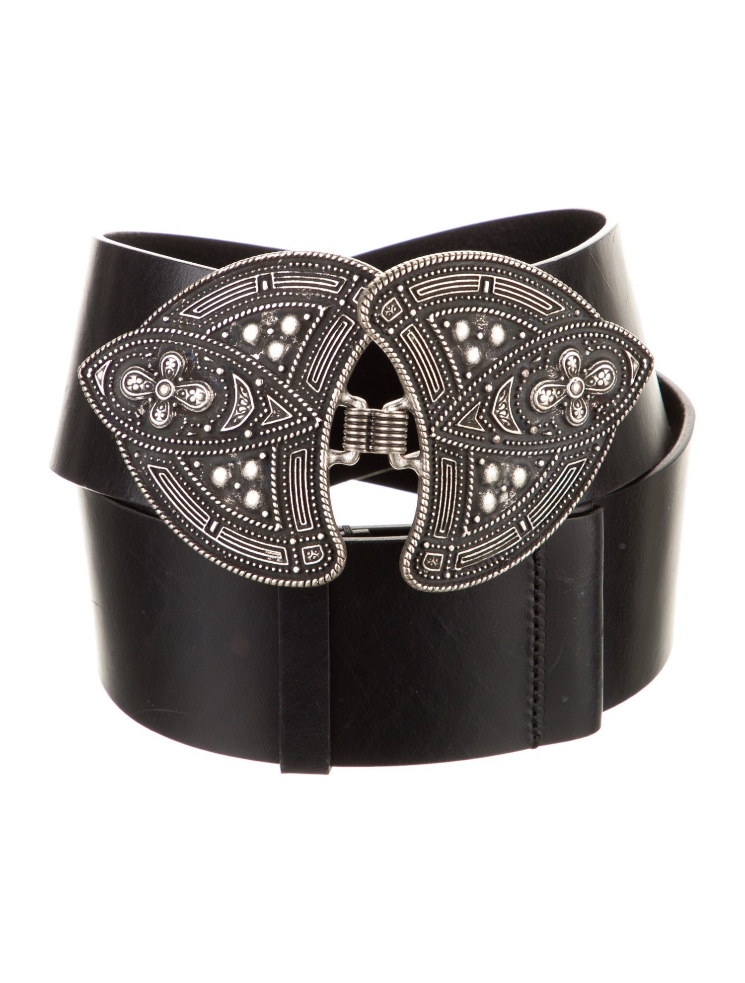 BA&SH Wide Leather Waist Belt