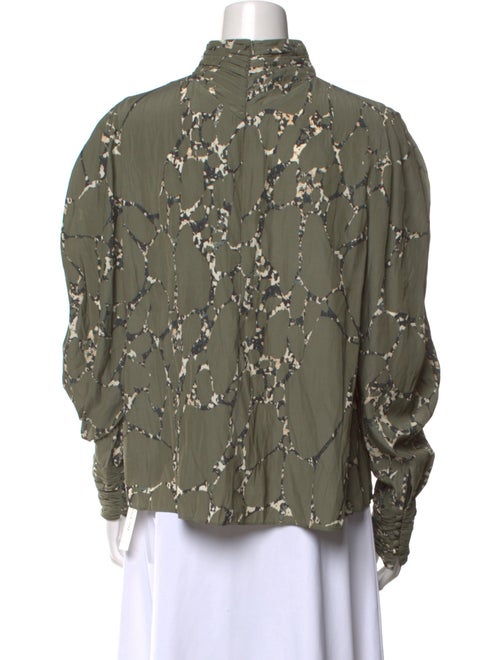 BA&SH Printed Mock Neck Blouse