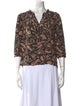 BA&SH Printed V-Neck Blouse