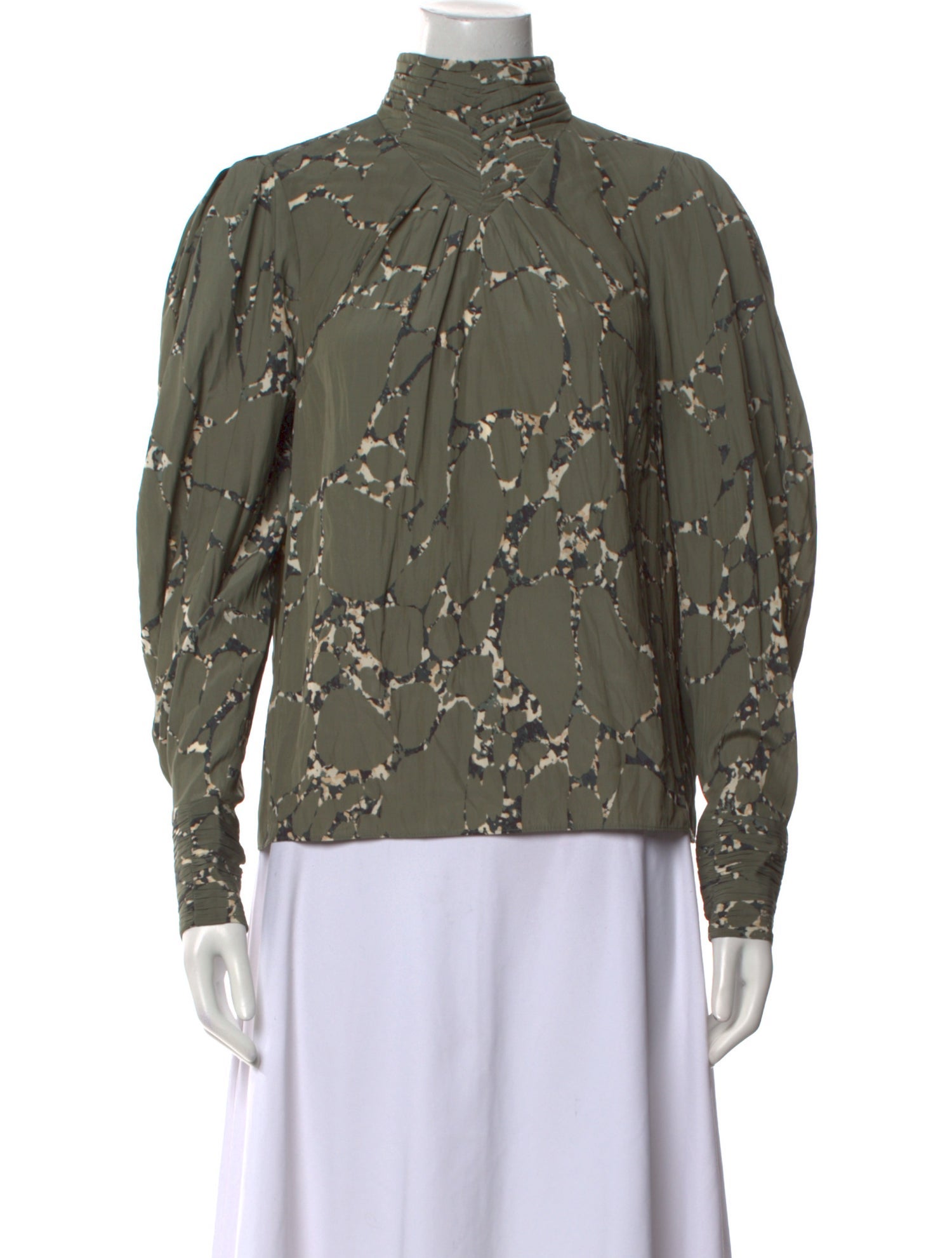 BA&SH Printed Mock Neck Sweatshirt