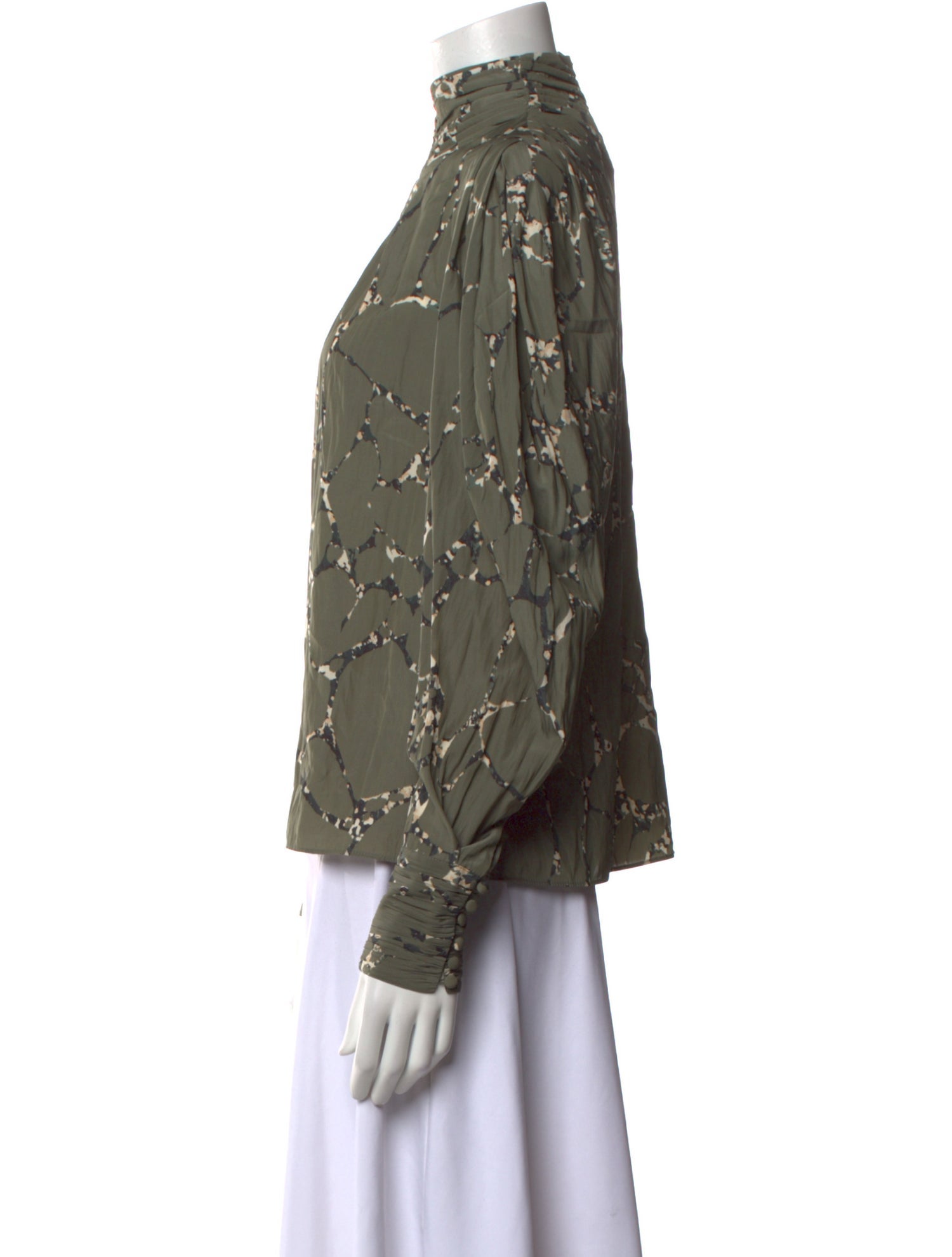 BA&SH Printed Mock Neck Sweatshirt