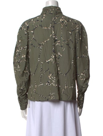 BA&SH Printed Mock Neck Sweatshirt