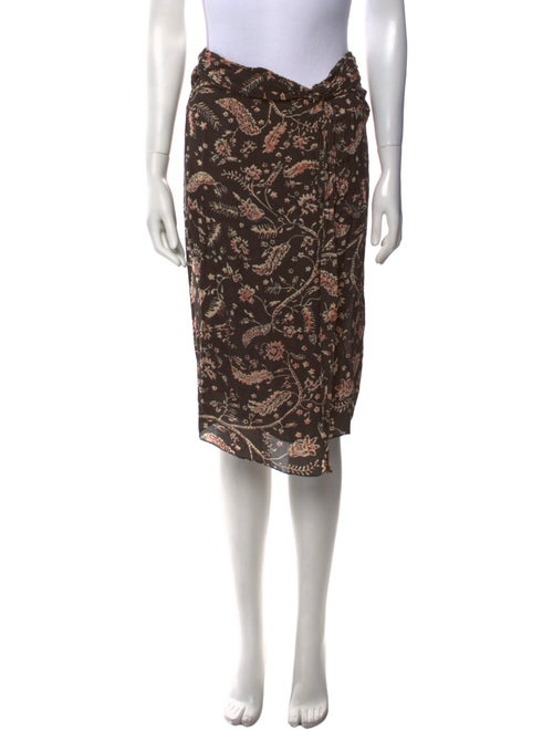 BA&SH Floral Print Knee-Length Skirt