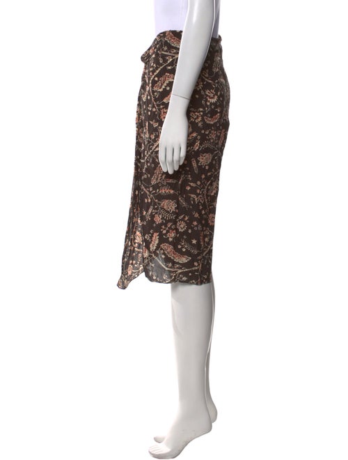 BA&SH Floral Print Knee-Length Skirt