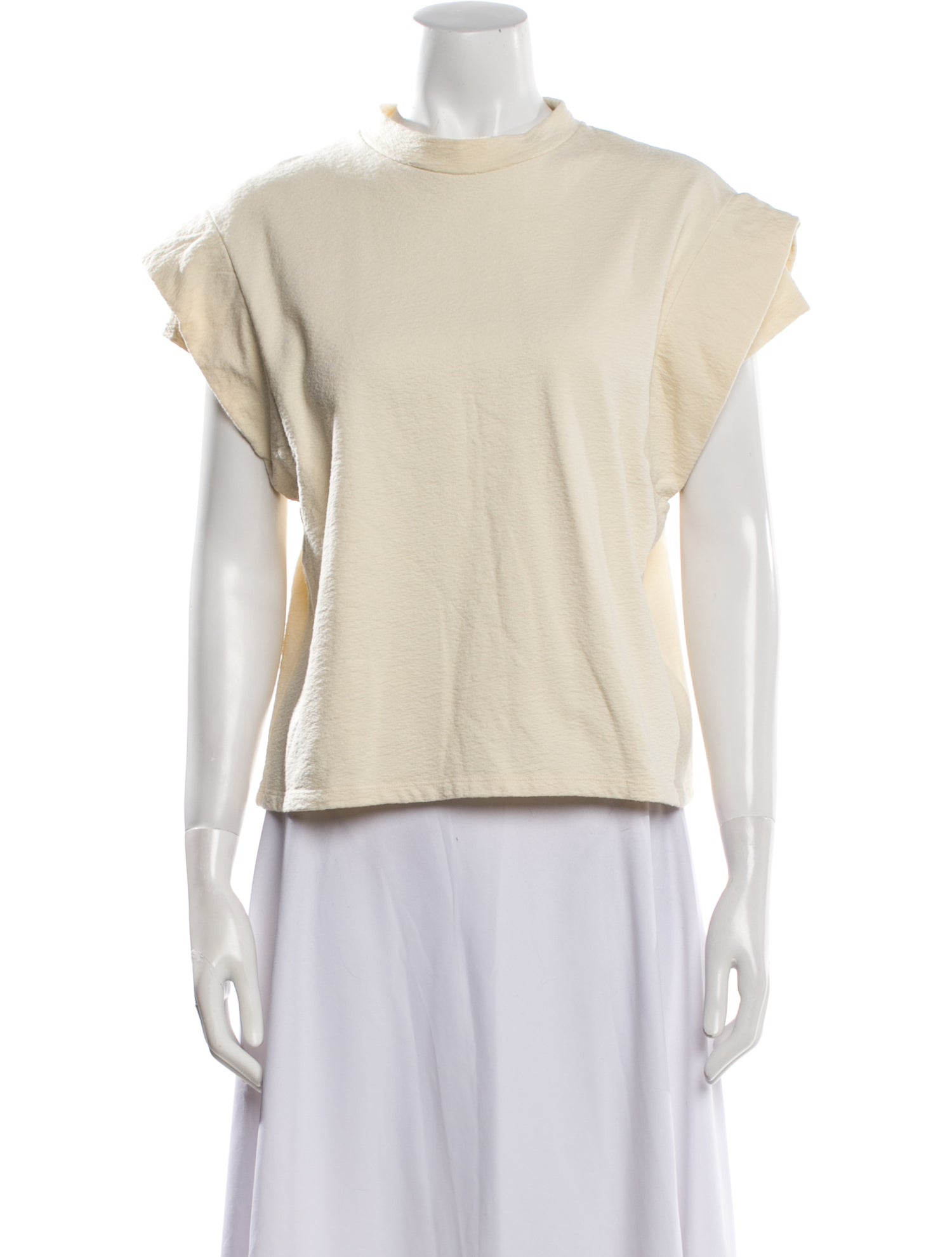 BA&SH Mock Neck Short Sleeve Sweatshirt